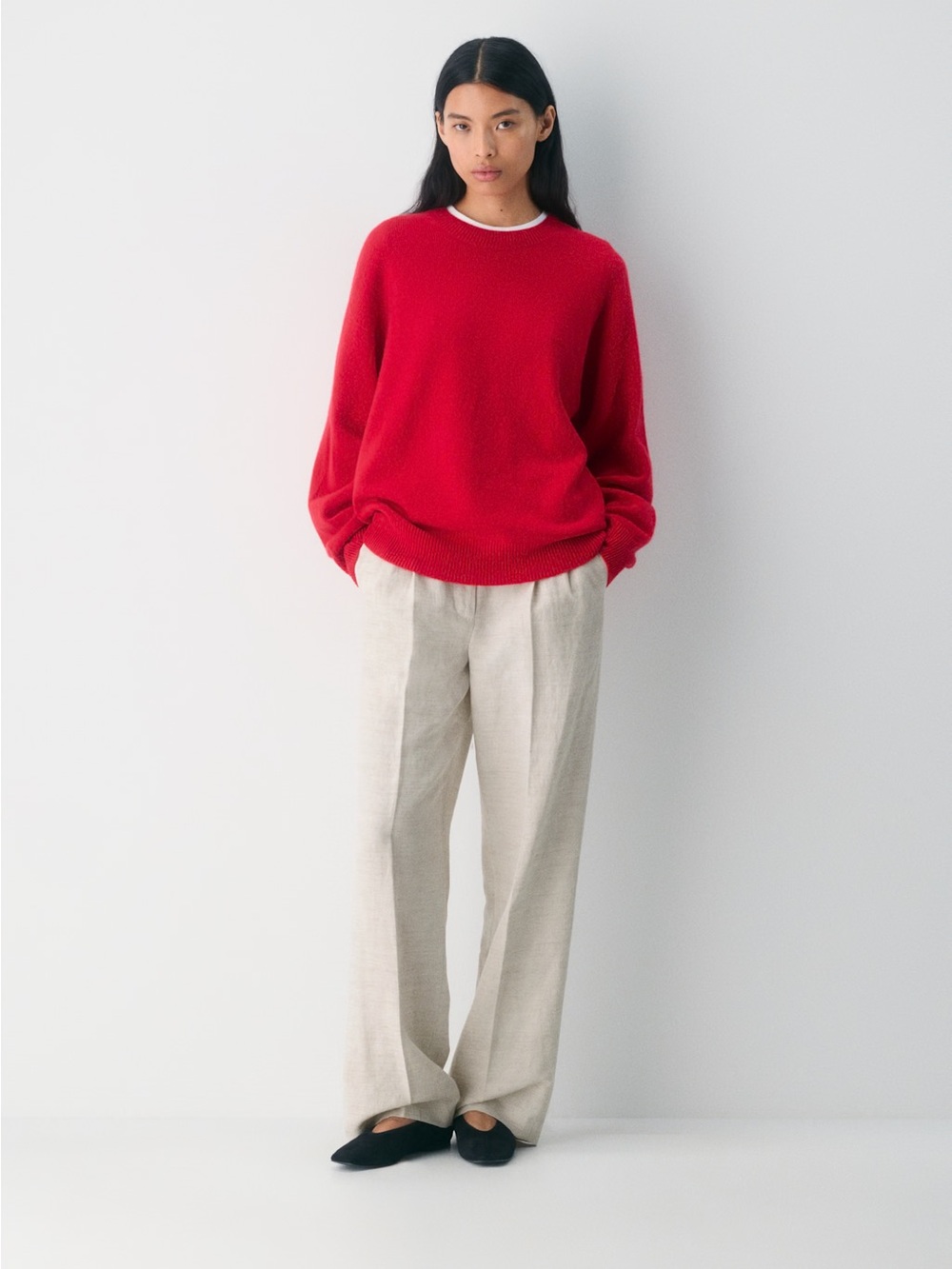 Aritzia Wilfred Effortless Linen Pant in Natural Ecru